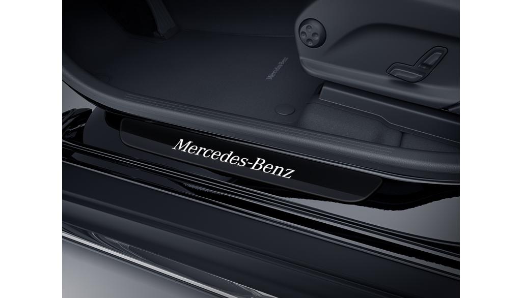 Mercedes OEM dørbeskytter til Mercedes EQC / Ben GLC (C253 X253) for LED lighting Black Edition – rustfritt stål og aluminium