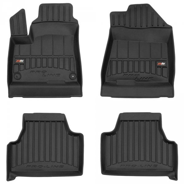 Frogum 3D Premium gulvmatter til Kia e-Soul II (2019-2024) – svart TPE med 60 mm sidekant, sett med 4 stk.