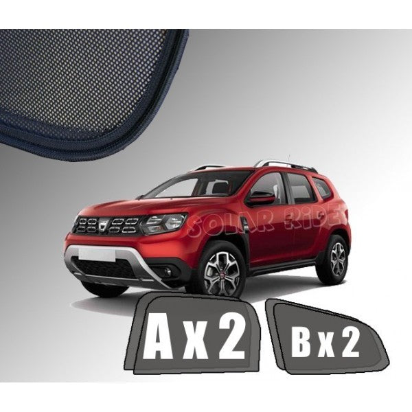 Sr solskjerm i akryl til Dacia Duster II med enkel montering og vindavviserfunksjon