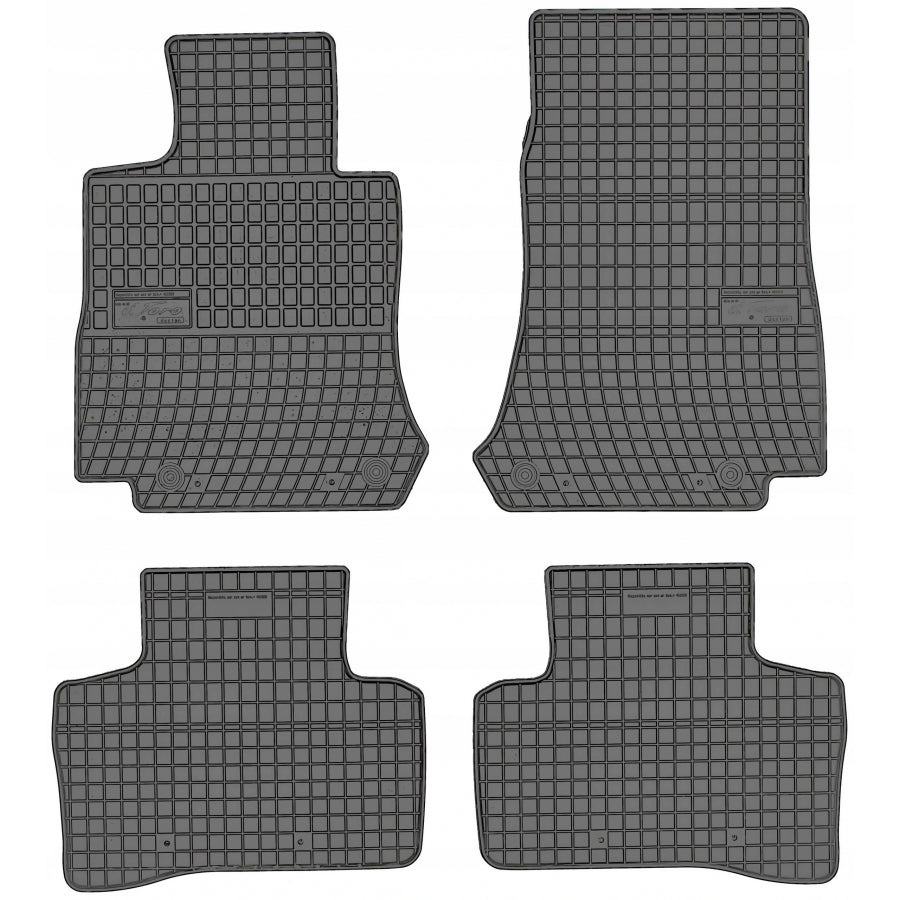 Frogum gummimatter til Mercedes EQC (N293) 2019-2023 – svart, 1 cm sidekant, sett med 4
