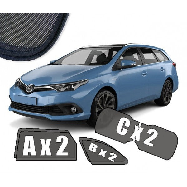 Sr solskjerm i akryl til Toyota Auris (STV) II - vindavviser som beskytter mot regn og gir bedre ventilasjon