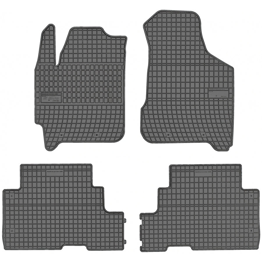 Frogum gummimatter til Kia Carens II (2002–2006) – svart, 4-delers sett med 1 cm sidekant