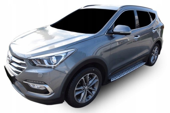 Stigtrinn Scoutt til Hyundai Santa Fe III (2012-2018) i aluminium med enkel montering