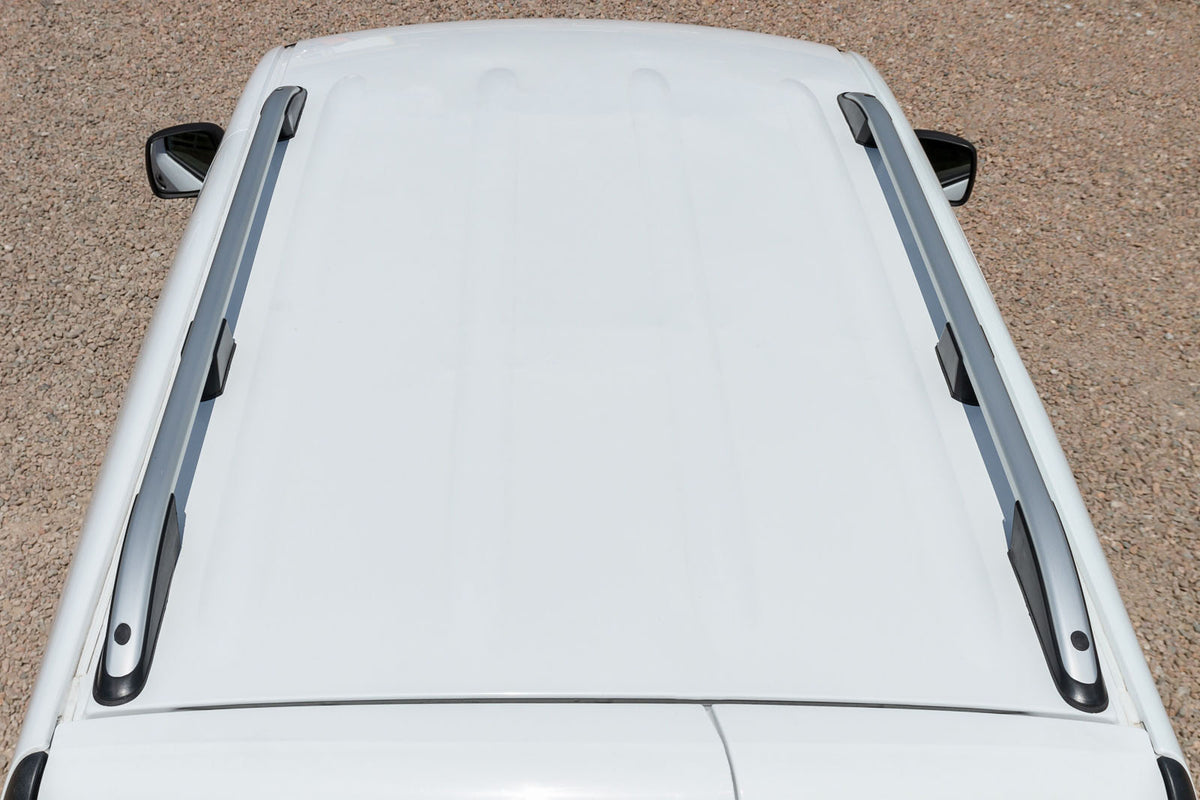 Takrails Ventshield til Mercedes CITAN (W415) og Renault Kangoo i krom matt aluminium og ABS