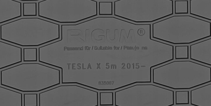 Bagasjeromsmatte Tesla Model X (2015-2021) – Luktfrie Gummi - nærbilde
