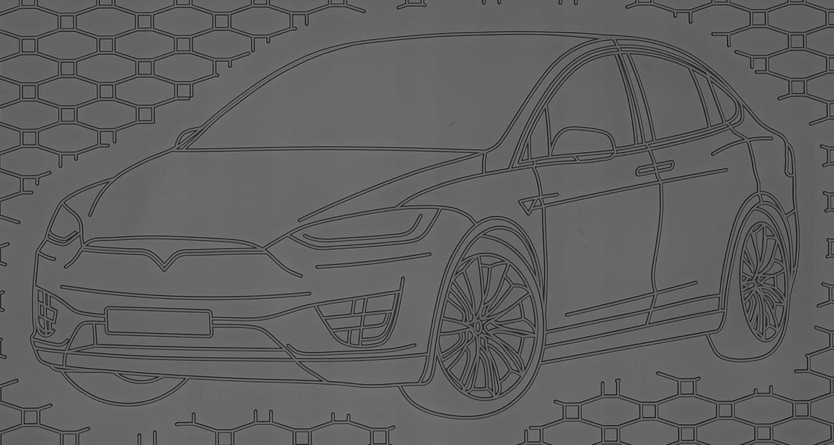 Rigum bagasjeromsmatte til Tesla Model X – olje- og bensinbestandig