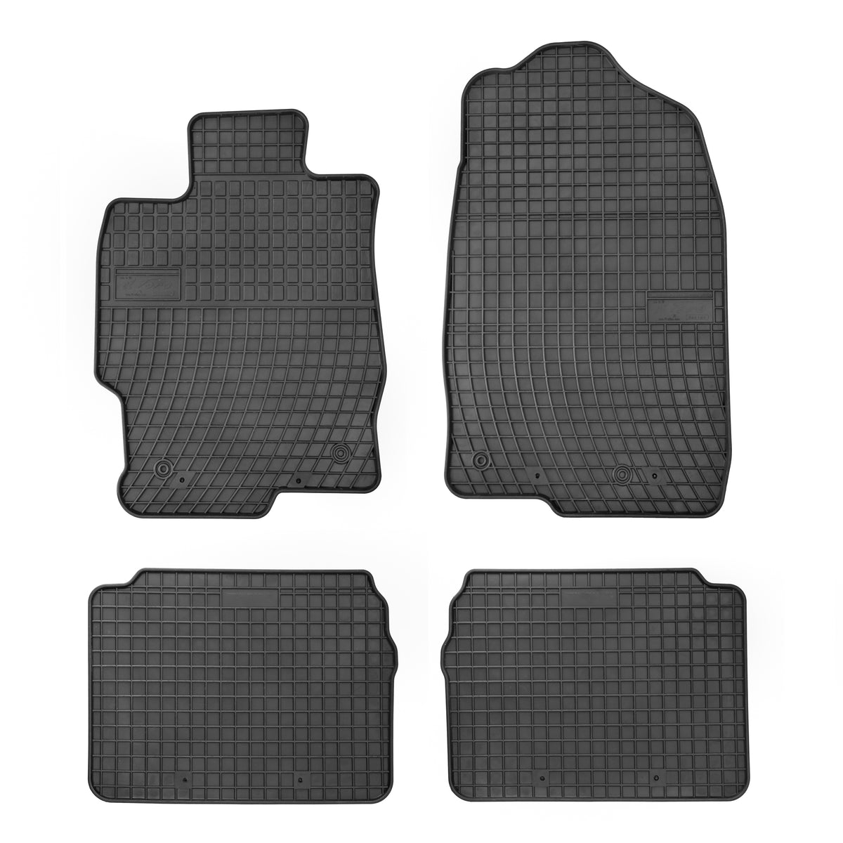 Frogum gummimatter til Mazda 6 II (GH) 2007-2012 – svart, 4 stk, 1 cm sidekant, vanntett