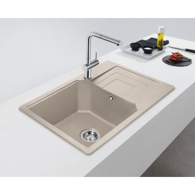 Franke Urban UBG 611-62 kjøkkenvask i granittkompositt, beige farge, 1 kum med avrenningsfelt