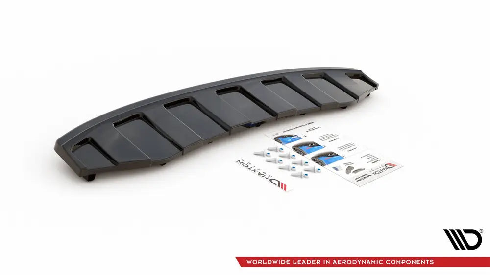 Sentersplitter Bak (Med vertikale finner) Audi A6 C7 S-Line Avant Exhaust 2X1 | Nomax.no🥇_1