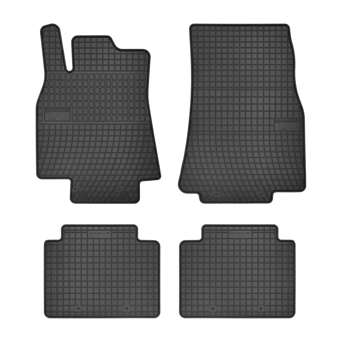 Frogum gummimatter til Mercedes B-Klasse T245 (2005–2011) – svart, 4 stk., 1 cm sidekant