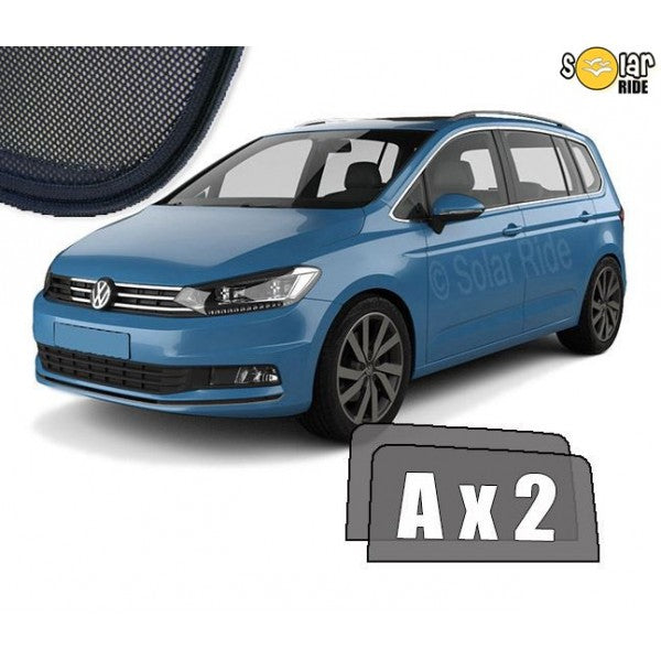 Sr solskjerm i akryl til Vw Touran II som beskytter mot sol og regn, enkel montering med 3M tape