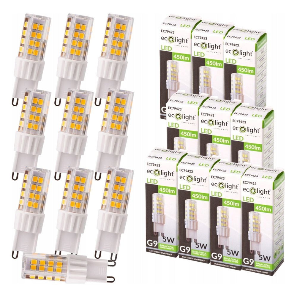 10X LED-pære G9 Mini 5W til lysekroner Varm 5W=40W