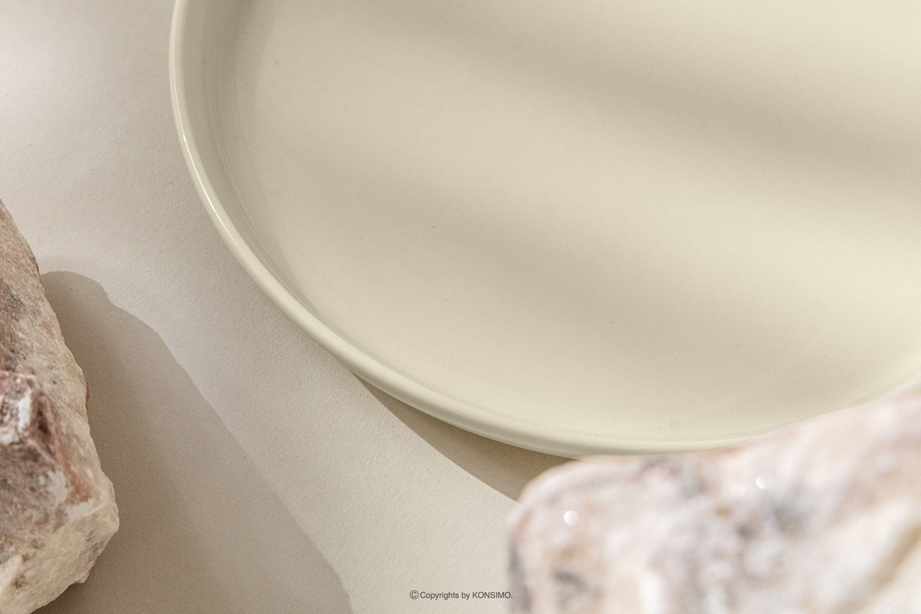 KONSIMO VICTO middagservise 6 personer beige høyglans