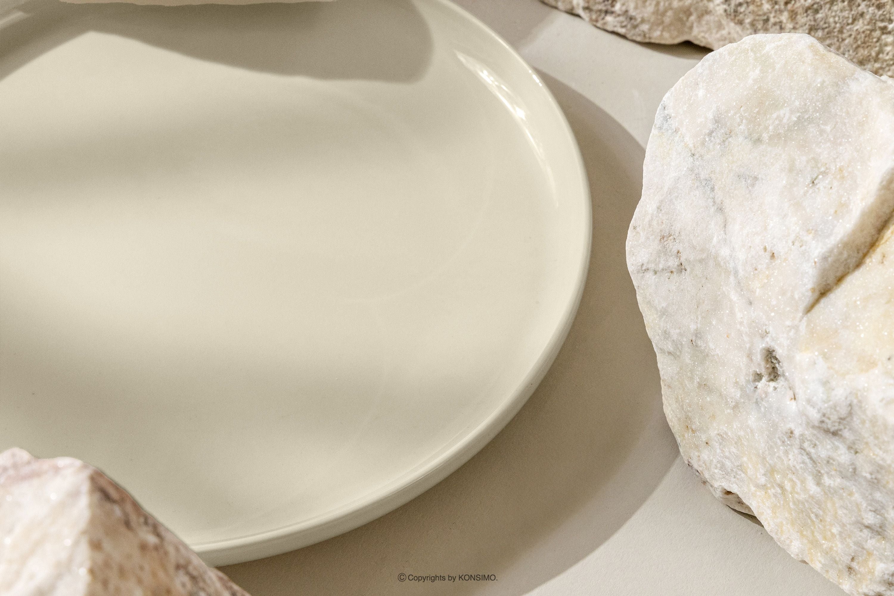 KONSIMO VICTO middagservise 6 personer beige høyglans