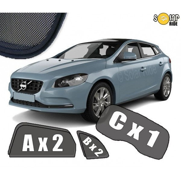 Sr solskjerm i akryl til Volvo V40 (2012-2019) med enkel montering og vindavvisning