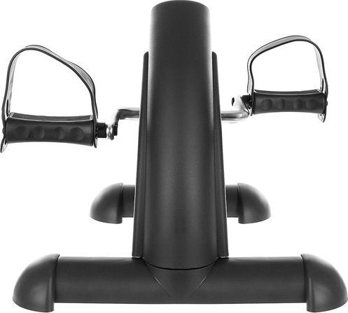 Treningssykkel mini 2-i-1 med LCD-skjerm, egnet for trening av armer og ben, sett fra siden.