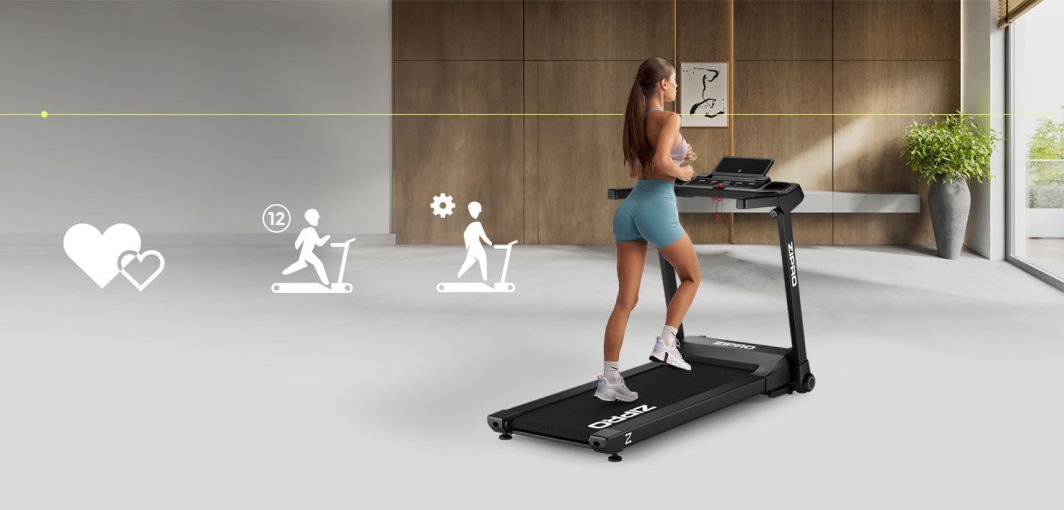 Tredemølle Med 16 1655x765x260mm Km/t, 12 Nivåer Og 125x45cm Løpebånd Zipro Ramble