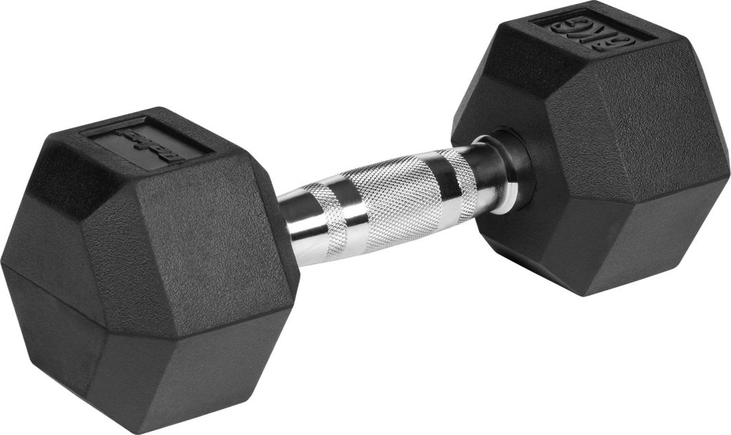 Hantler gummibelagt sett på 2 x 6 kg ligger side om side på hvit bakgrunn, klare til hjemmetrening.