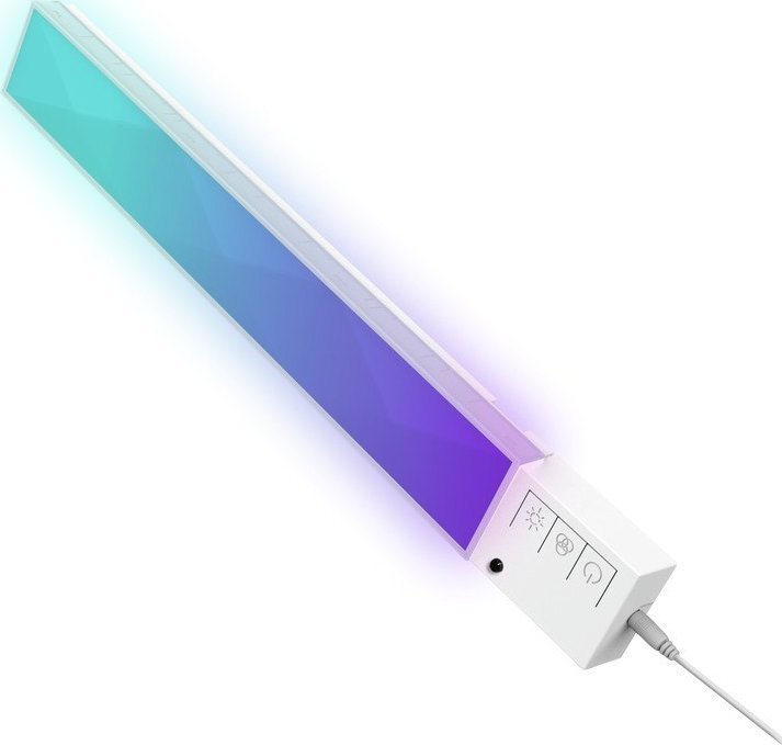 Sammenleggbar tredemølle LED panel RGB Veggsett med gradientfarger, tre knapper og ledning.