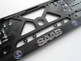 Emblem/logo til Saab 3D i svart og krom plast, passer foran eller bak bilen