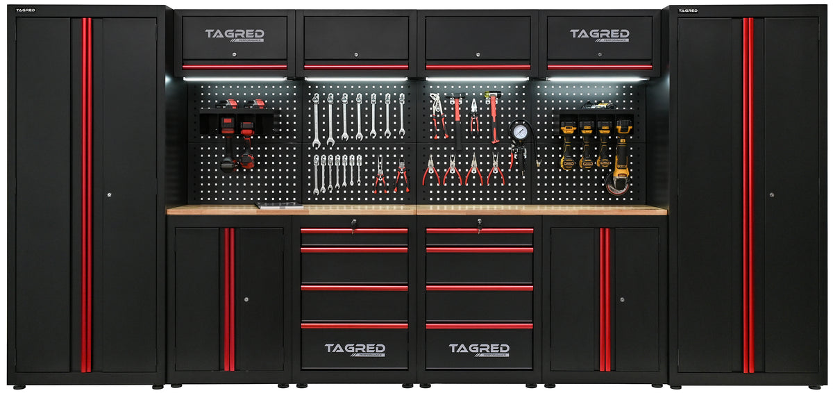 Verkstedinnredning Tagred TA1947X2 underbygd skapmodul med dør åpen