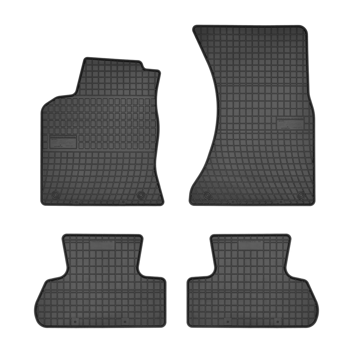 Frogum gummimatter til Audi Q5 8R (2008-2016) – svart, vanntett sett med 4 matter og 1 cm sidekant