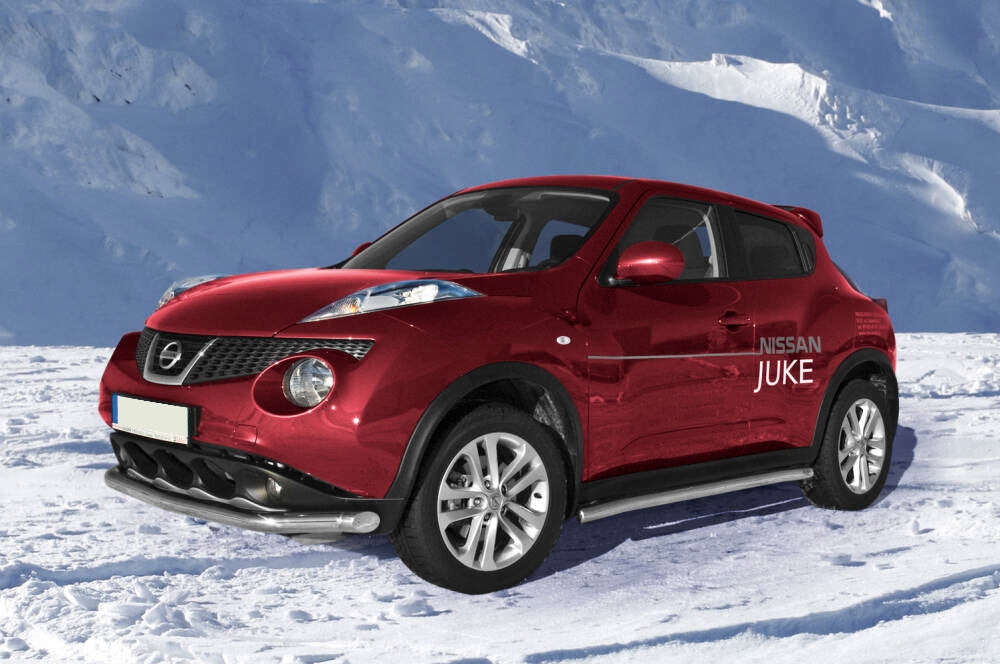 Stigtrinn Steeler til Nissan Juke I (pre-facelift) i rustfritt stål med polert krom