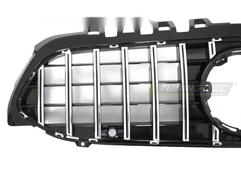 Grill Mercedes A-Klasse W177 18-22 sett fra siden, struktur synlig.