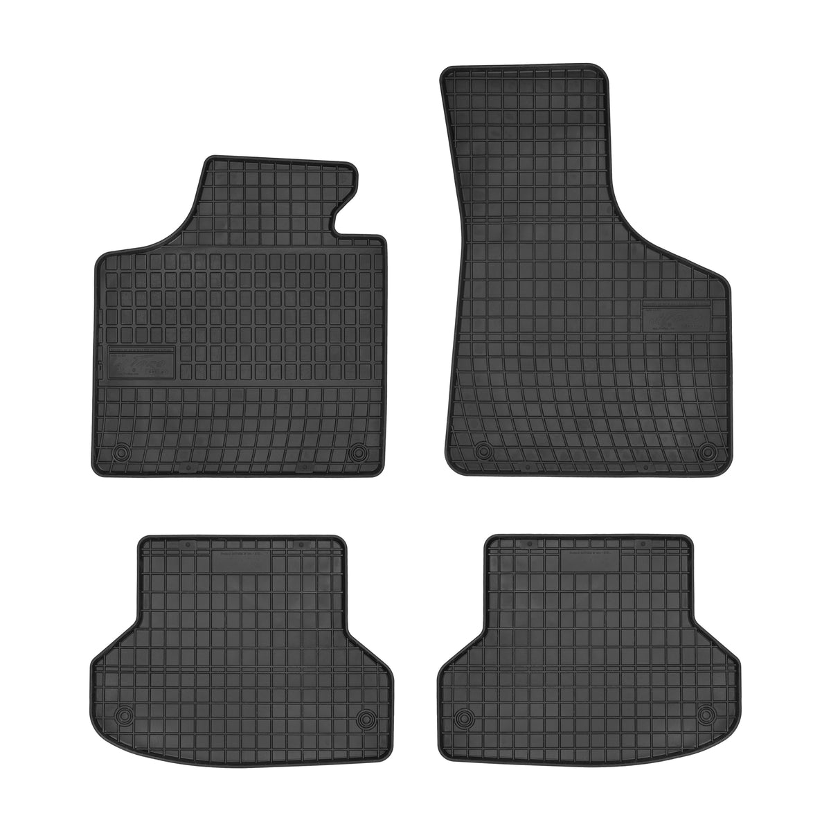 Frogum gummimatter til Audi A3 8P (2003–2013) – svart, vanntett, 4 stk. med 1 cm sidekant