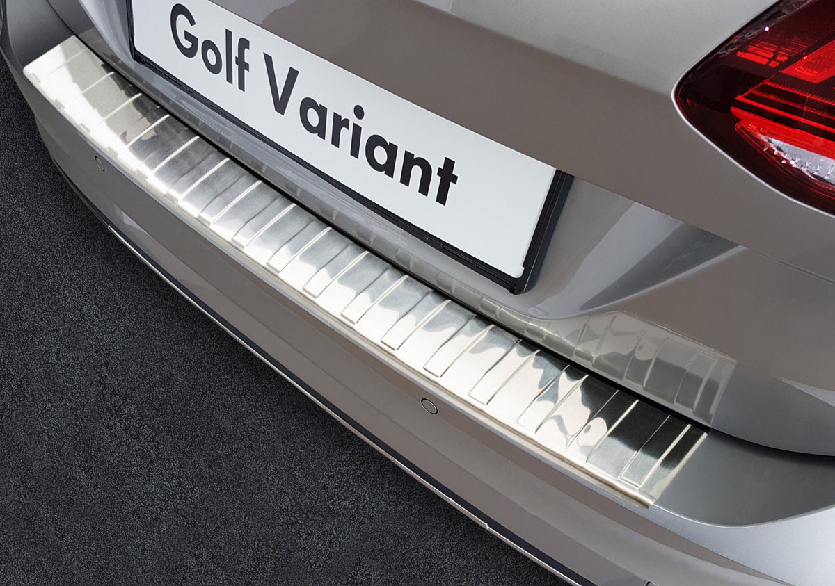 Avisa bakfangerbeskytter til Vw Golf VII Variant facelift / Silver Edition – sølv børstet overflate