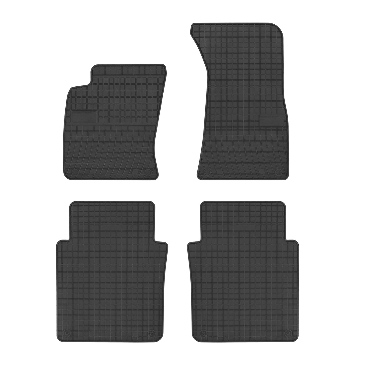 Frogum gummimatter til Audi A8 D3 (2002-2009) – 4 stk, svart-anthracite, vanntette med 1 cm sidekant