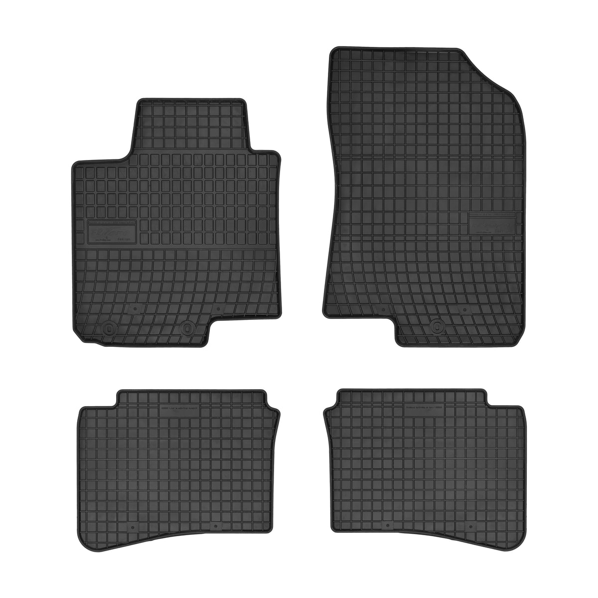 Frogum gummimatter til Hyundai i20 II (2014–2020) – svart, 1 cm sidekant, 4-delers sett