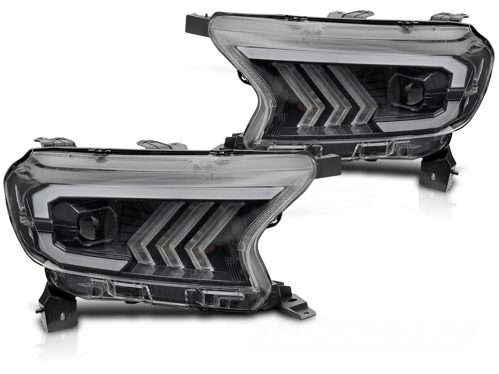 Frontlykter Ford Ranger V Tube Light Svart | Nomax