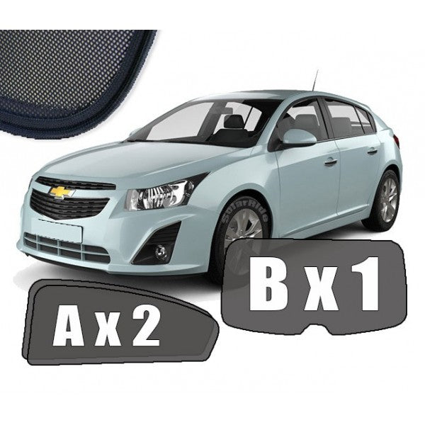 Sr solskjerm i akryl med røykfarget finish til Chevrolet Cruze I (2008-2016) for bedre ventilasjon og regnbeskyttelse