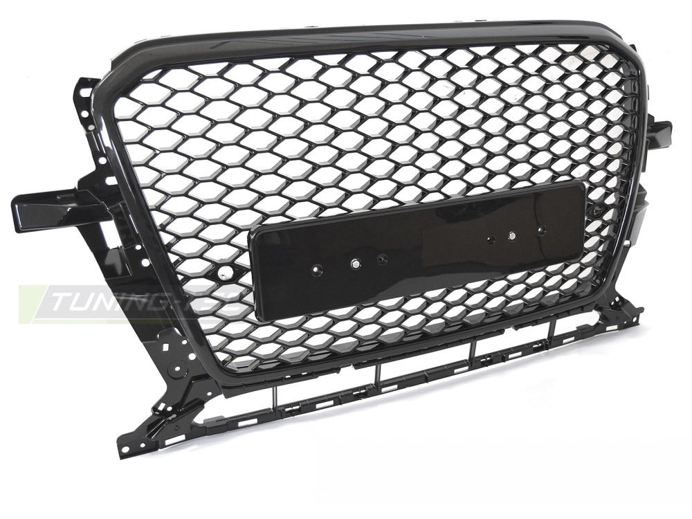 Grill Svart Audi Q5 8R 12-16 vist skrått med profil synlig