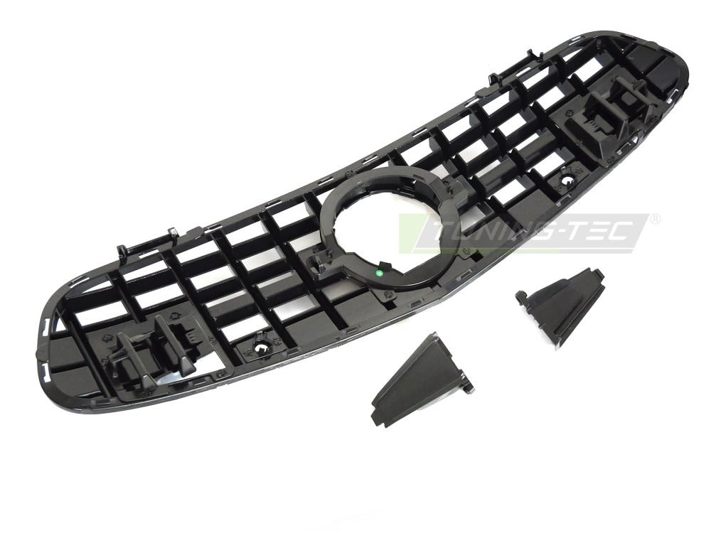 Grill Mercedes SL R231 16-20 sort/krom med festedetaljer.