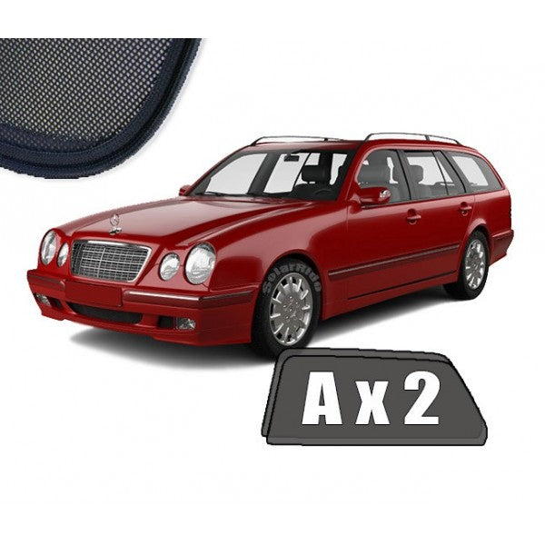 Sr solskjerm i akryl til Mercedes E-Klasse (W210/ S210) STV med røykfarget finish og enkel montering