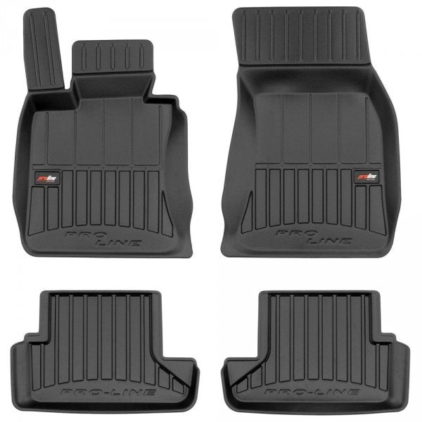 Frogum 3D Premium gulvmatter til BMW 6 (E64) 2003–2010 – svart TPE med 60 mm sidekant, sett med 4 stk.