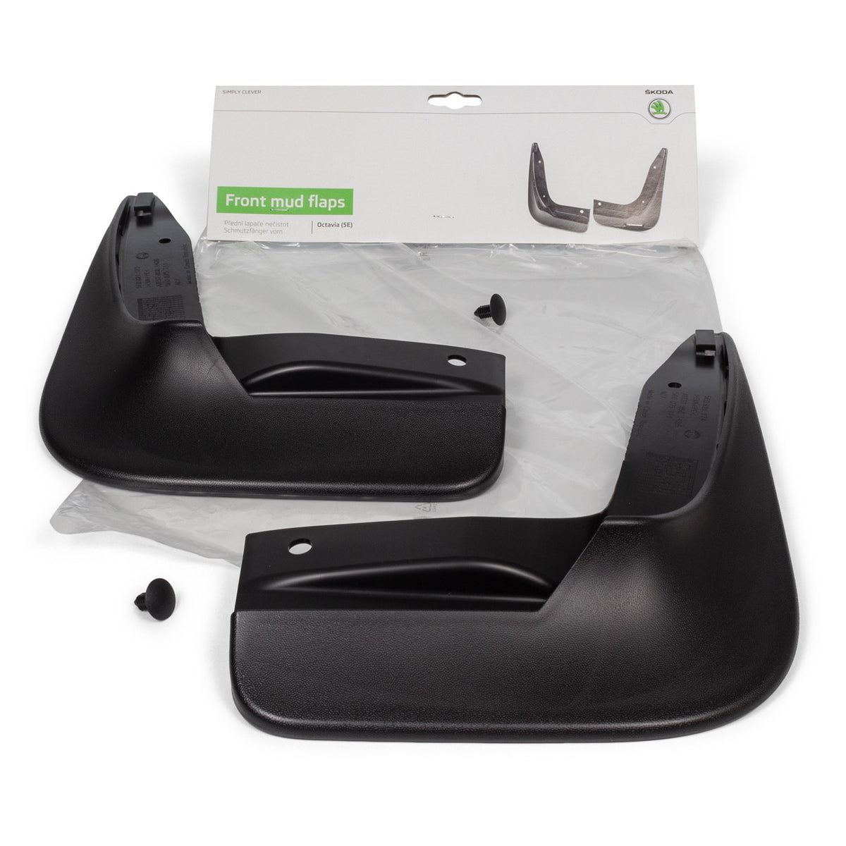 VAG OEM skvettlapp til Skoda Octavia III / Black - sett 2 stk. – for framhjul