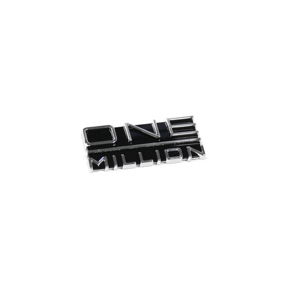 Emblem/logo til Vw Touareg "ONE MILLION" Black / Glossy Chrome i svart og blank krom med perfekt passform