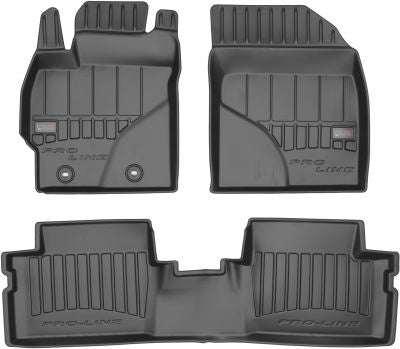Frogum 3D Premium gulvmatter til Toyota Auris I (2006-2013) – svart TPE med høy sidekant, sett med 3 stk.