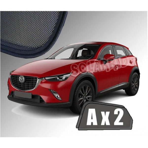 Sr solskjerm i akryl til Mazda CX-3 (2014-2023) for bedre ventilasjon og regnbeskyttelse