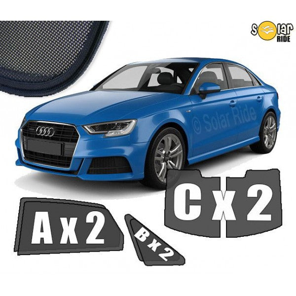 Sr solskjerm i akryl til Audi A3 8V for bedre ventilasjon og regnbeskyttelse