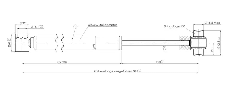 Overløpsbremsespjeld støtdemper AL-KO 161S 1600 KG - GAMMEL TYPE | Nomax.no🥇_1