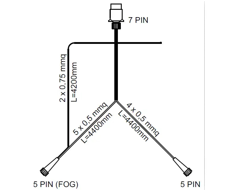 Sett: Kombinasjonslykter bak DPT 35 med en bunt på 4,5 m 7-pins | Nomax.no🥇_1
