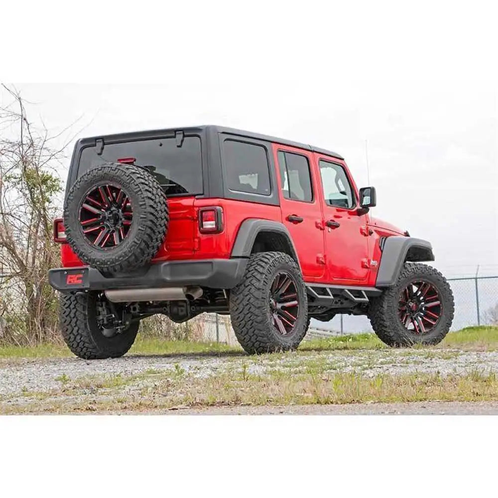 2021- Jeep Wrangler Jl 4xe 21- Trinnsider Rough Country Drop Steps - 5