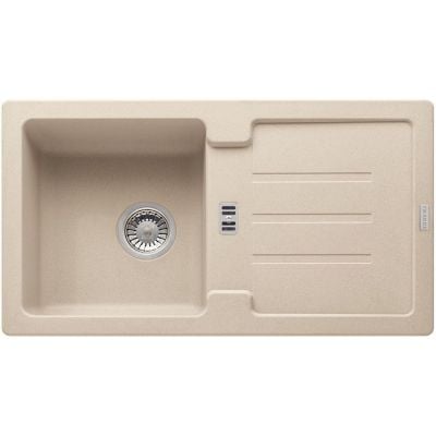 Franke Strada SAG 614-78 kjøkkenvask i granittkompositt beige med avrenningsflate 780x435 mm