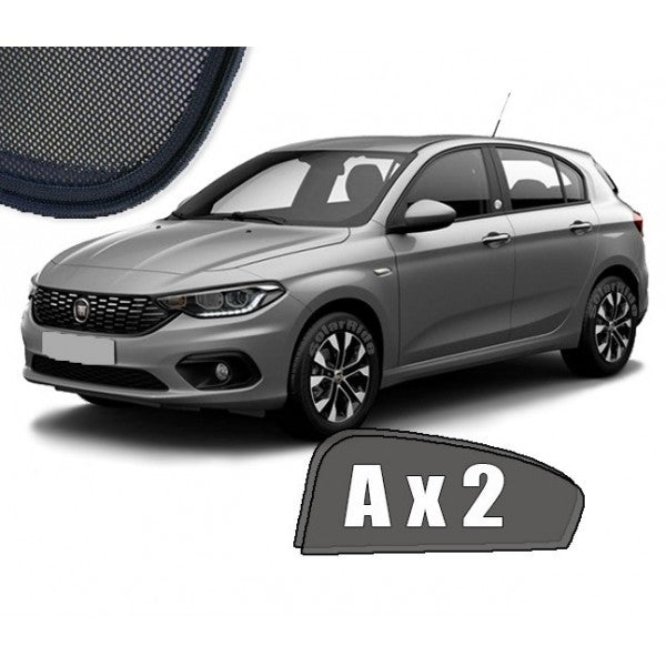 Sr solskjerm i akryl til Fiat Tipo Hatchback med enkel montering og vindavviserfunksjon