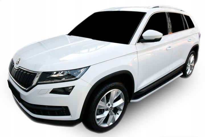 Stigtrinn Scoutt til Skoda Kodiaq 2016-2024 i aluminium og ABS for enkel montering