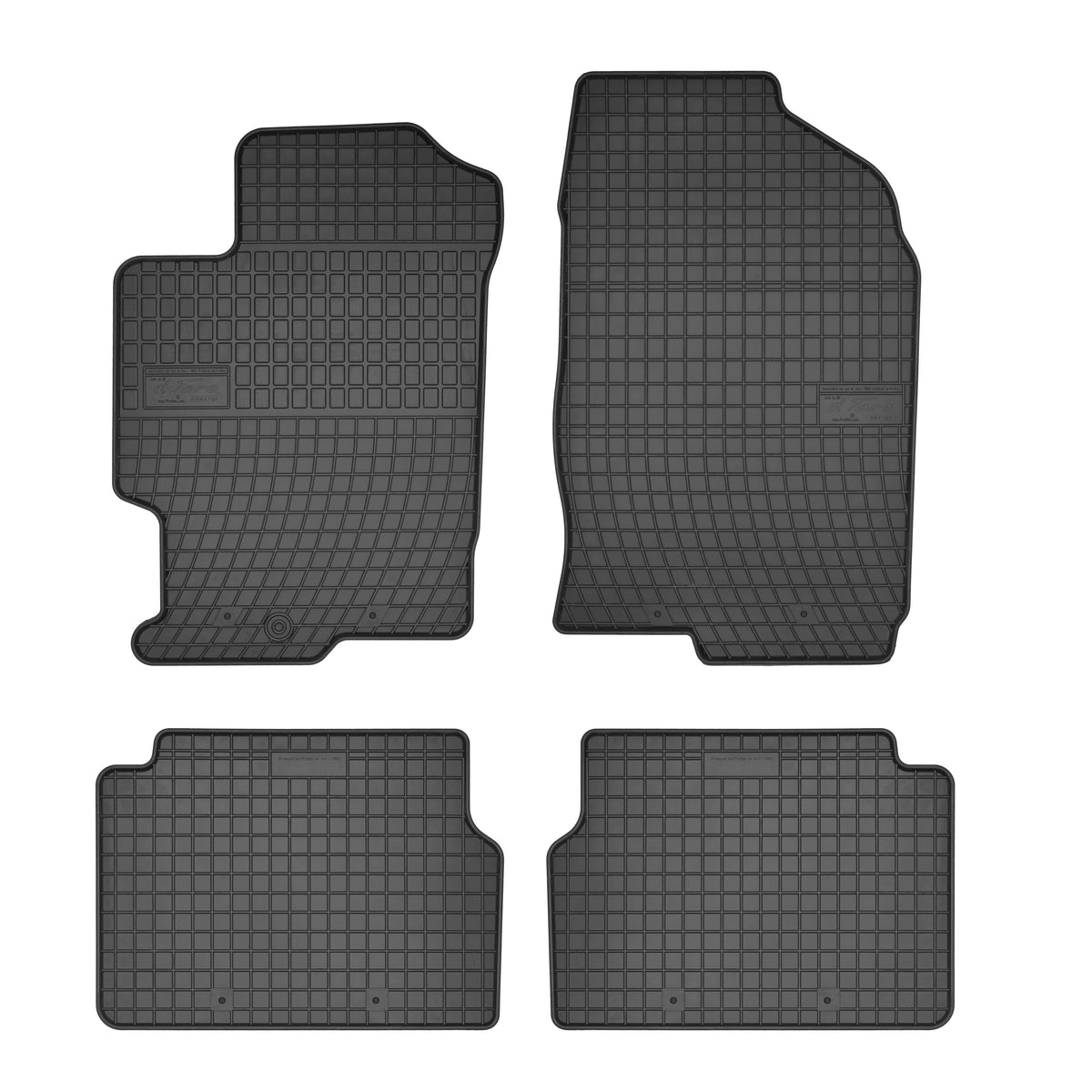 Frogum gummimatter til Mazda 6 (2002–2007) – svart, 4 stk., vanntette med 1 cm sidekant